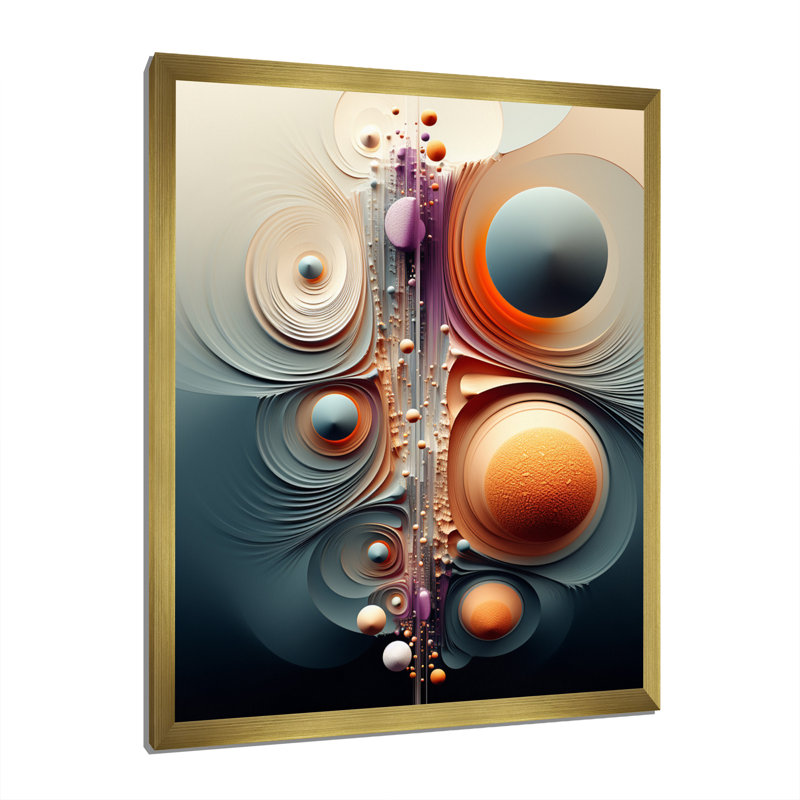 Reproduction d'art sur toile "Retro" - Minimalisme, H 44 po x l 34 po x P 1,5 po, Cadre doré à une seule photo
