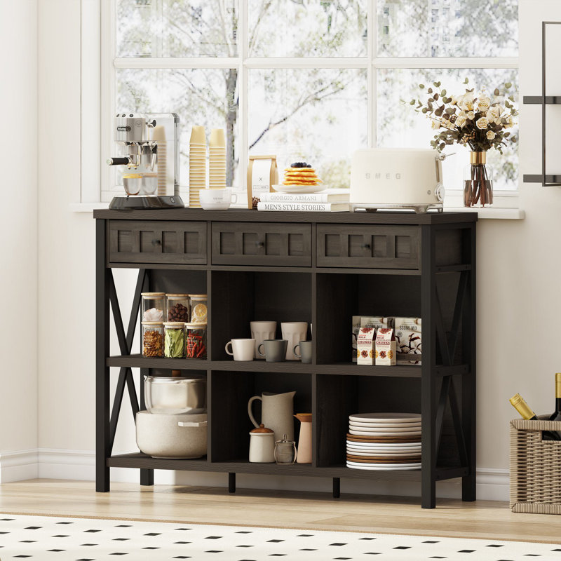 Guinna Storage Bookcase, Dark Gray