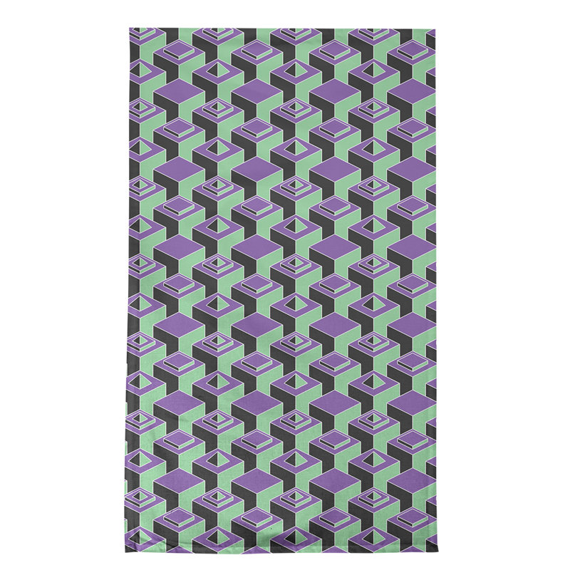 Patricia Geoffrey Tea Towel Kitchen Towel, Green/Purple, Cotton Twill