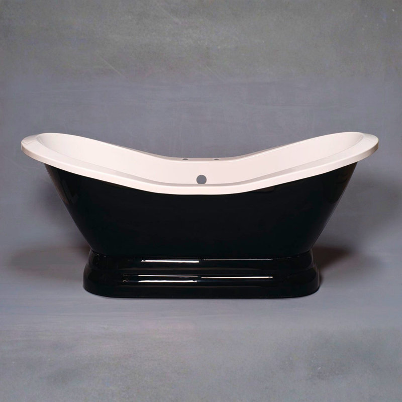 La baignoire en acrylique à piédestal double avec pieds de 7 po The Echo de Strom Living
