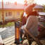 Chauffe-terrasse halogène portatif 1000 W, protection contre le basculement