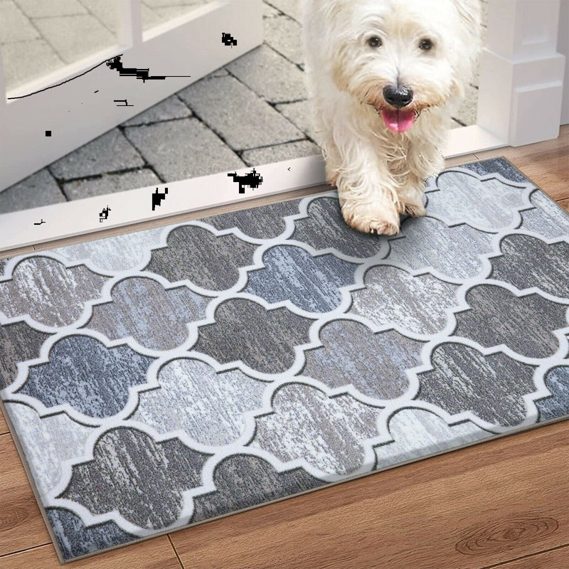 Adileigh Non-Slip Geometric Indoor Doormat, Rectangle 60 x 112cm