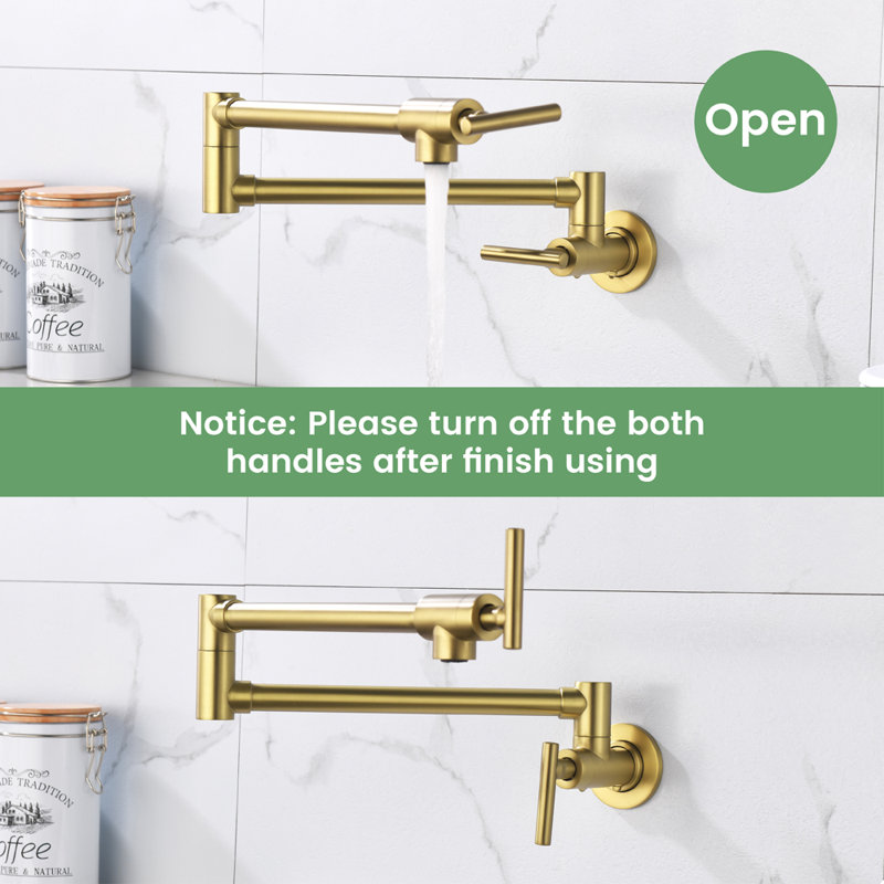 SHAMANDA Kitchen Faucet, Brushed Gold