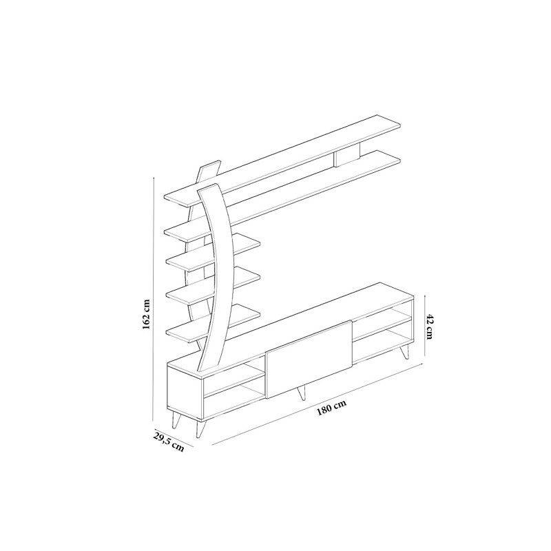 Parnassus Unfinished TV Stand for TVs up to 75"
