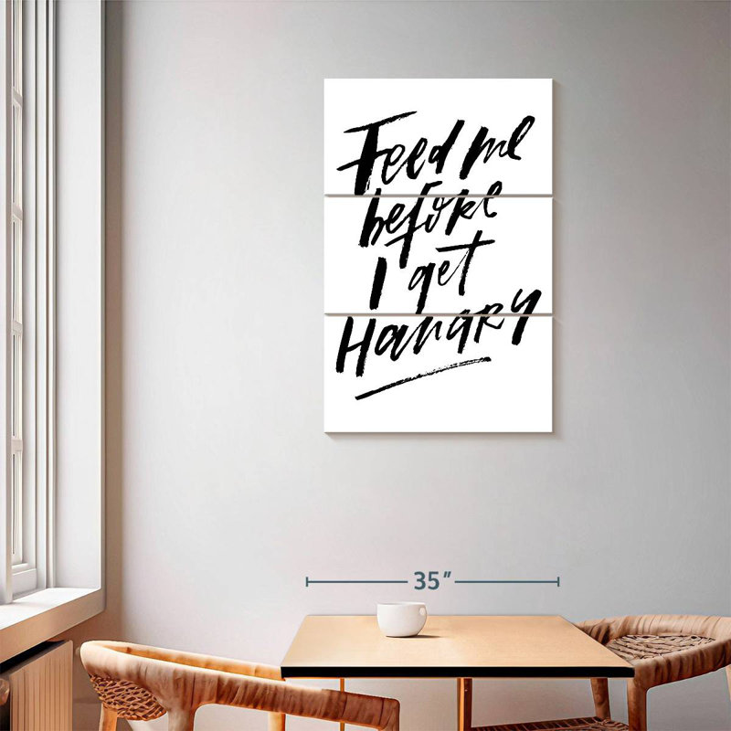 Tergel «Nourrissez-moi avant de manger», H 57 po x l 36 po