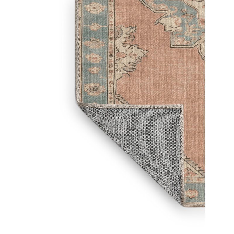 Tapis beige lavable à la machine Afyon
