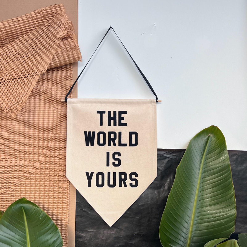 Toile suspendue «Let The Work Speak»