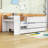 Twin Wooden Daybed with Trundle and Built-in-Desk-1660090275