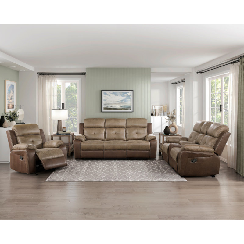 Canapé inclinable en microfibre rembourré en bois massif avec canapé 1 pièce