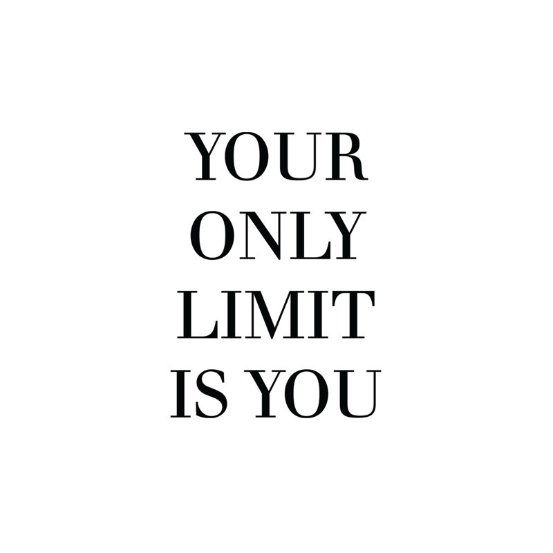 Your Only Limit Is You - Wrapped Canvas Print, 30cm H x 30cm W x 3.8cm D