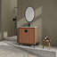 Meuble-lavabo sur pied 30 po, 2 portes, meuble-lavabo autoportant en bois d'ingénierie avec lavabo