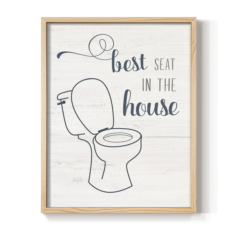 Best Seat Framed Print - Solid Wood, Natural, 11" H x 9" W