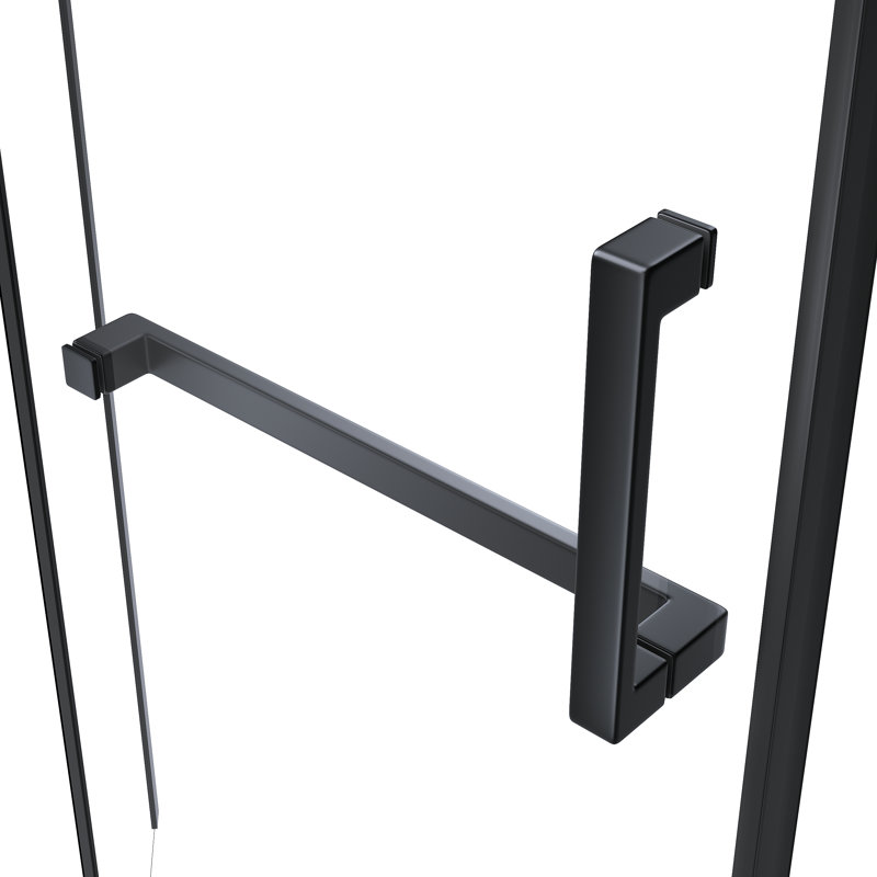 35'' W 72'' H Semi-Frameless Neo-angle Reversible Shower Enclosure