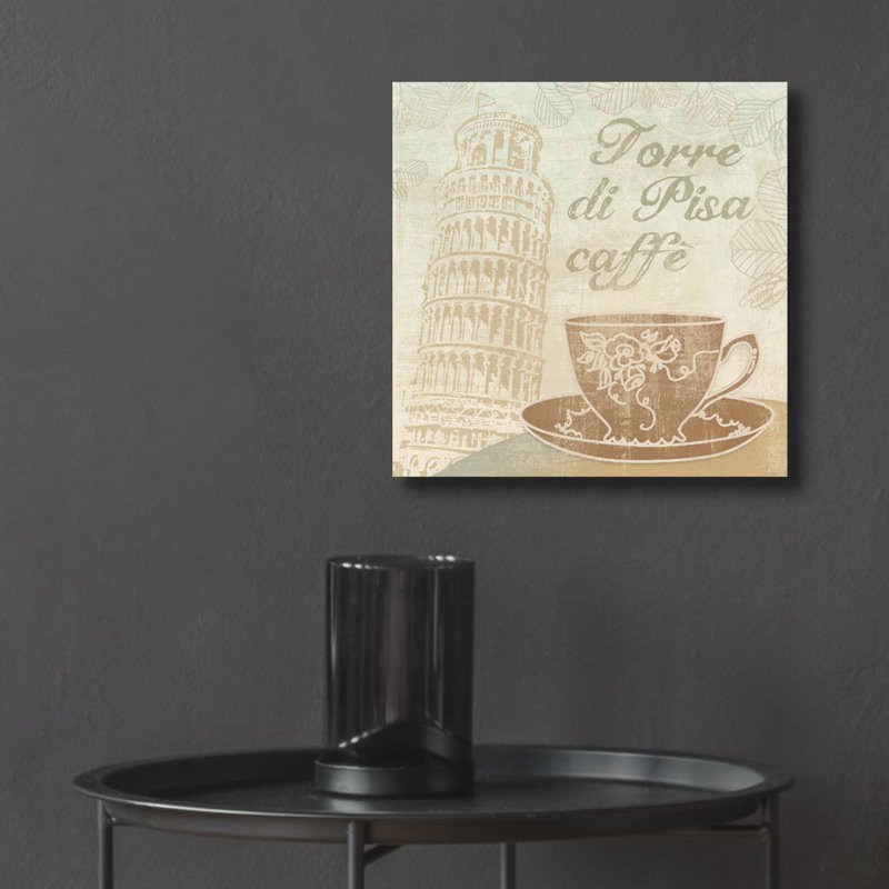 «Caffe Pisa» par Erin Clark, art mural en verre acrylique, H 12 po x l 12 po x P 0,13 po