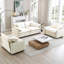 Velours côtelé beige confortable de 4 po pour le salon et plus de canapé - cinéma maison idéal