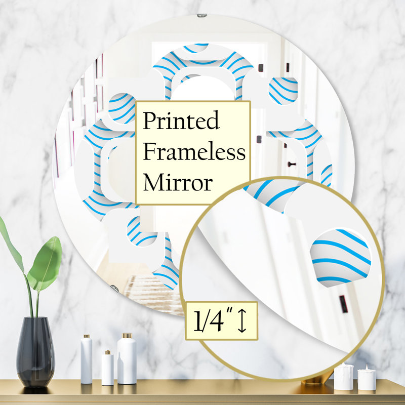 Miroir mural Quatrefoil, 23.6" x 23.6", Quatrefoil 3D III