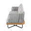 Ensemble de conversation d'extérieur 6 pièces en bois d'acacia tissé et corde, gris-1838507603