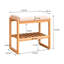 Banc à chaussures en bois massif avec coussin et tablette amovibles Albert-317943027