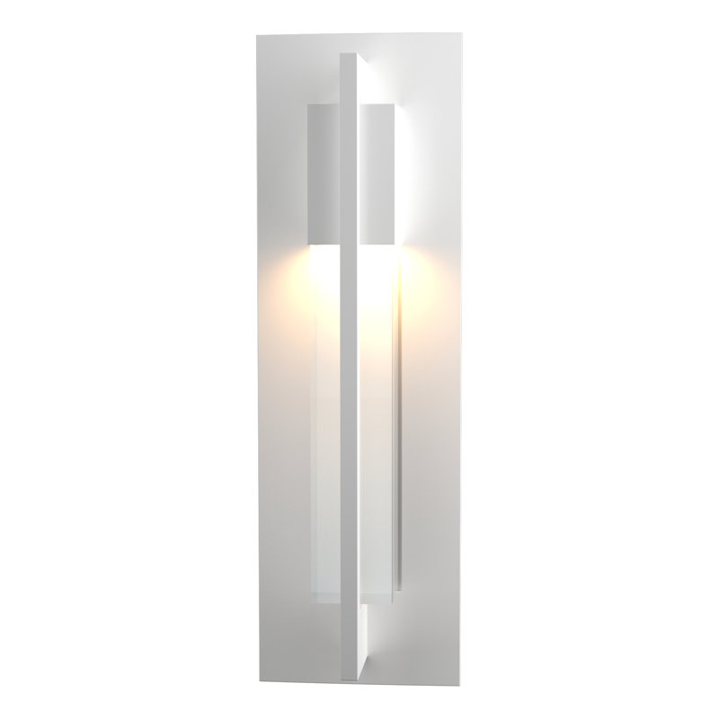 Axis 1 - Light Aluminum Outdoor Flush Mount, Coastal White, 15" H x 4.6" W x 2.9" D