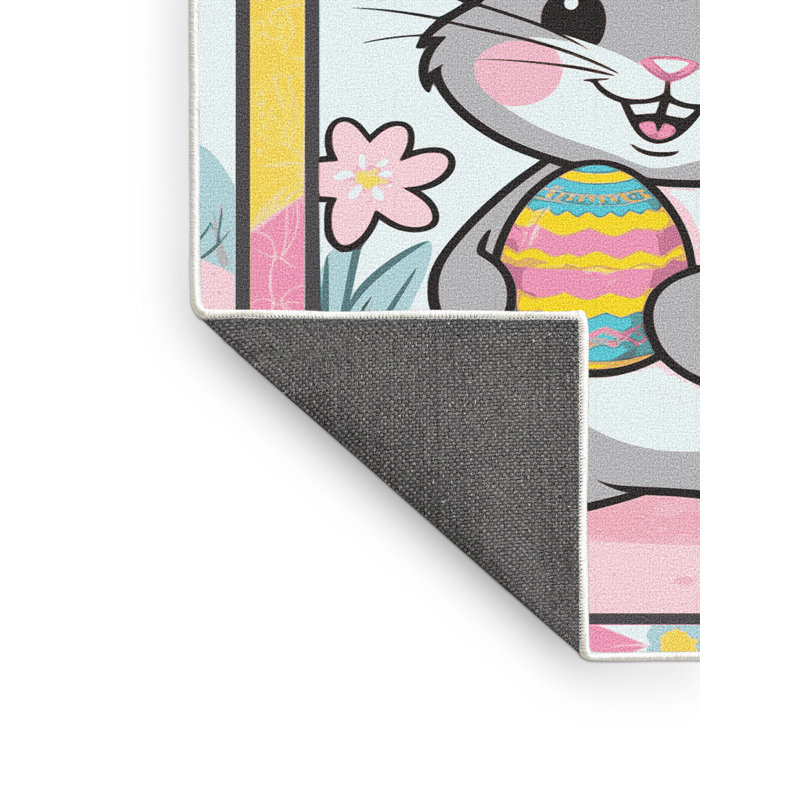 The Holiday Aisle® Easter Spring Holiday Rug, Rectangle 2' x 3'