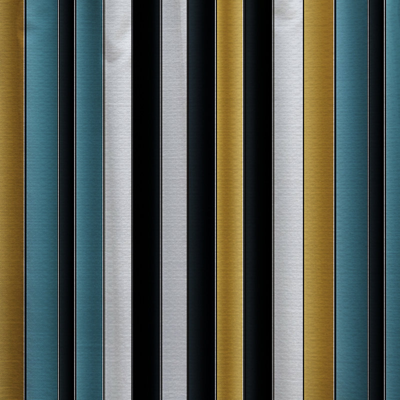 Motif vert et doré à rayures fines - Rideau en velours rayé - obscurcissant - 1 panneau, L 52 po x L 90 po