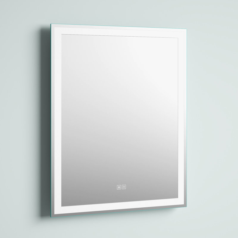 Tess Wood Flat Wall Mirror, 36" x 28"