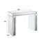 Bureau de coiffeuse en miroir avec faux cristaux, base de traîneau avec verre transparent de 4 mm, finition biseautée, tabouret de bureau de 16,44 po de profondeur, 45,05 de large et 87,33 lb, incrustation de verre, profondeur, largeur