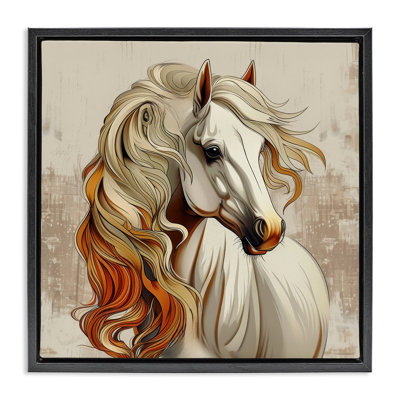 «Elegant Wavy Horse Crinière Floater» par Lazar Studio