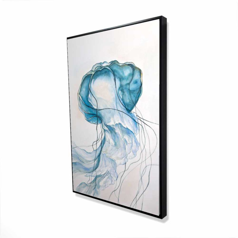 Méduse en mouvement - chambre à coucher encadrée, décor d'animaux de chambre