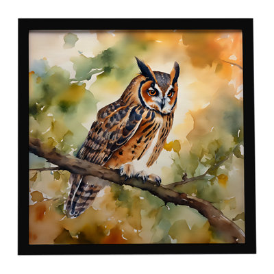 Long-Eared Owl Framed Metal Print