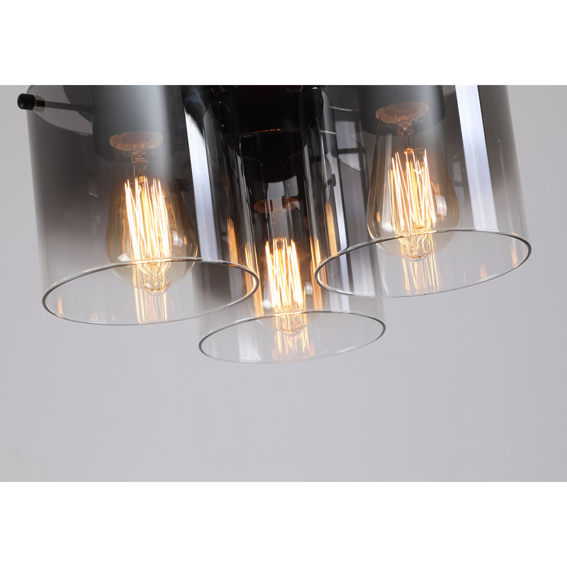 Tiburon Glass Flush Mount, Black