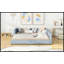 Lit plateforme tapissier grand et simple TG