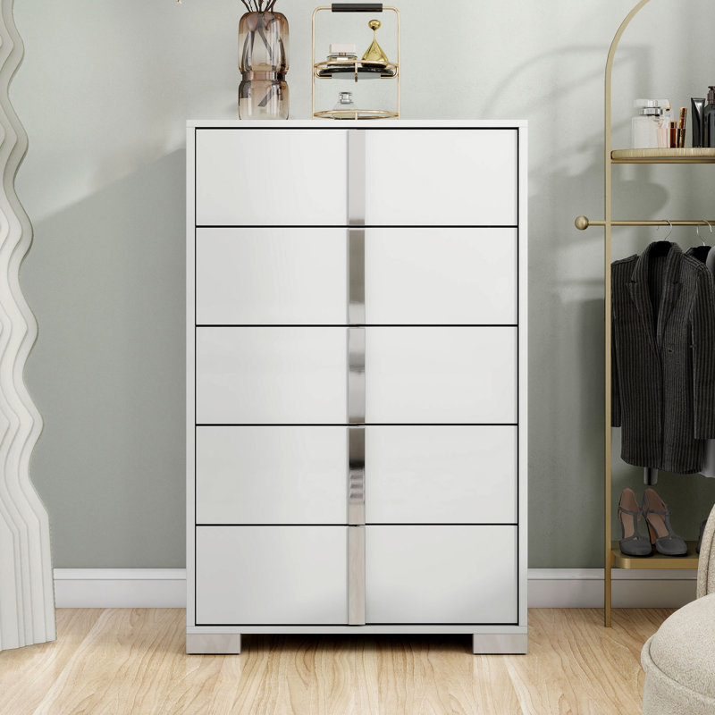 Duckworth 5-Drawer Chest, White