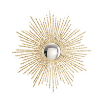 Gold Bursting Star Sun Wall Mirror Small