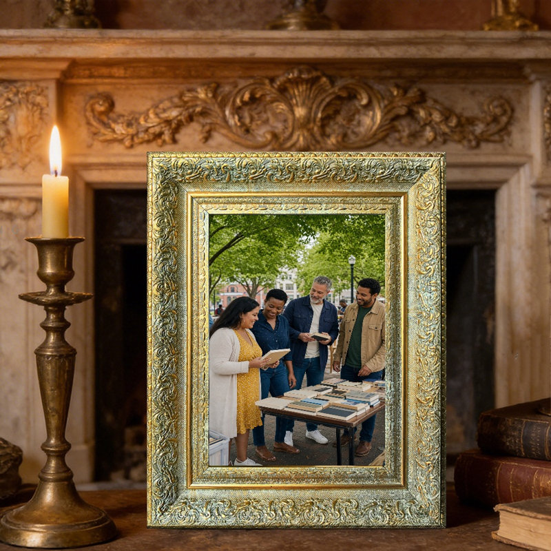 Cadre photo poli doré antique 1 PC 11 po x 14 po avec cadre PS