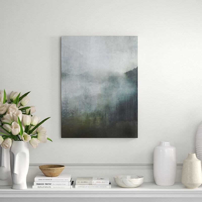 Misty Forest II Painting by Emma McCartney, 32" H x 24" W, Knife Gel