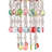 19.25"H Solar Hanging Lighted Wind Chimes with Acrylic Multicolored Jewel Bead-740387090