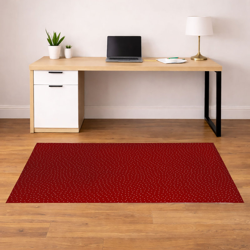 Tapis de bureau Paulie, 72" W x 48" D, Cranberry Red