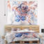 Tapisserie fleur abstraite à fleur symétrique-28498524