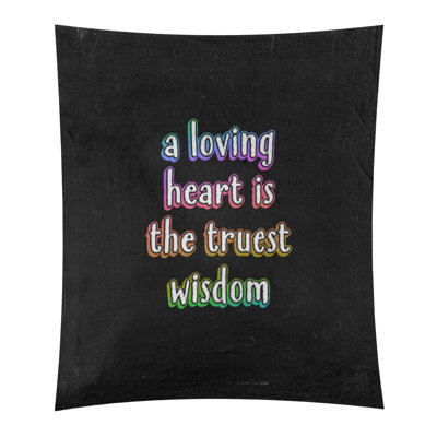 Tapisserie en polyester avec citation en polyester