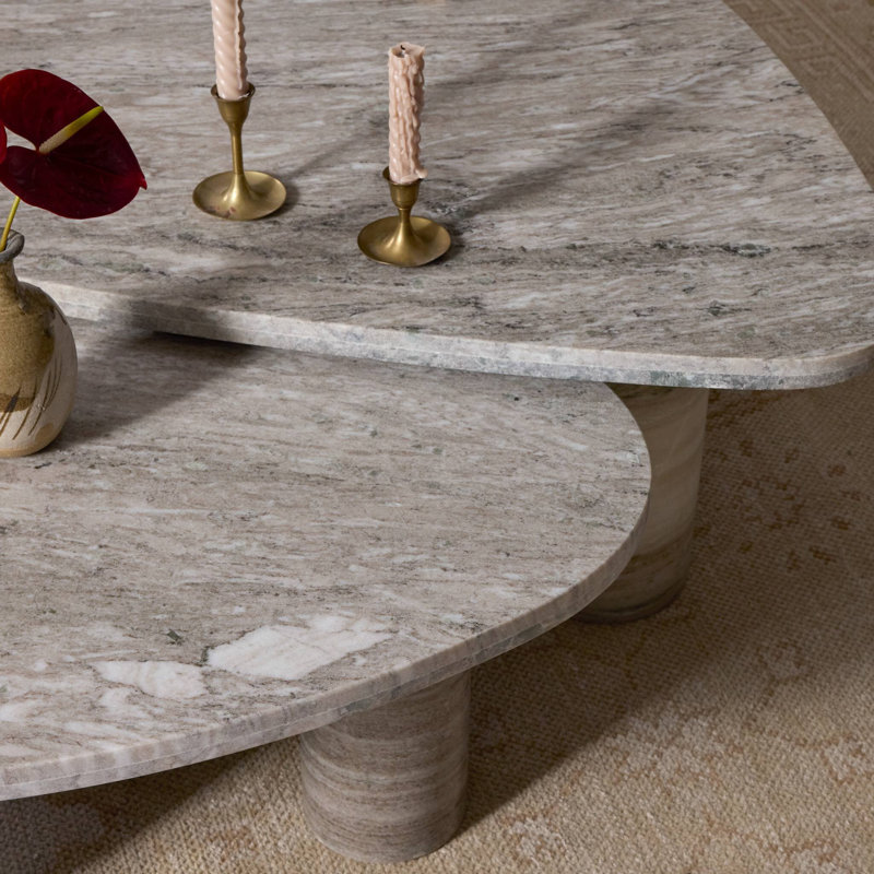 Zion Marble Coffee Table, White
