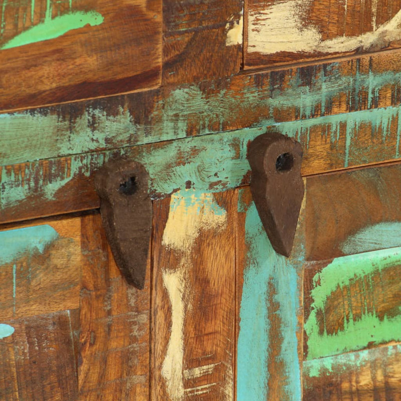 Clarnece Sideboard 43.3" x 11.8" x 25.6" Solid Wood Reclaimed/Mango, Reclaimed Wood