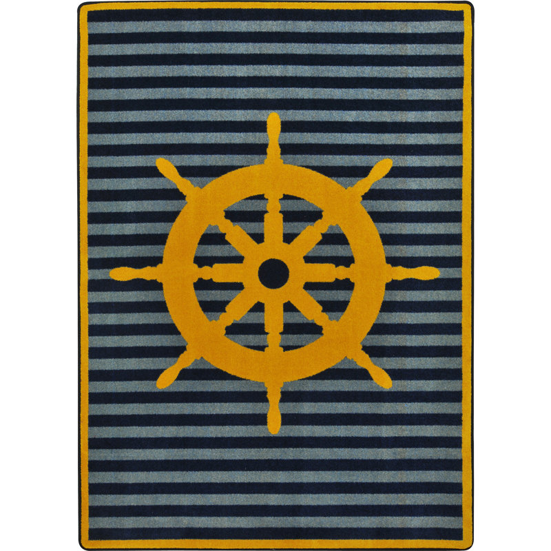 Set Your Course Striped Indoor Rug, 7'8" x 10'9"