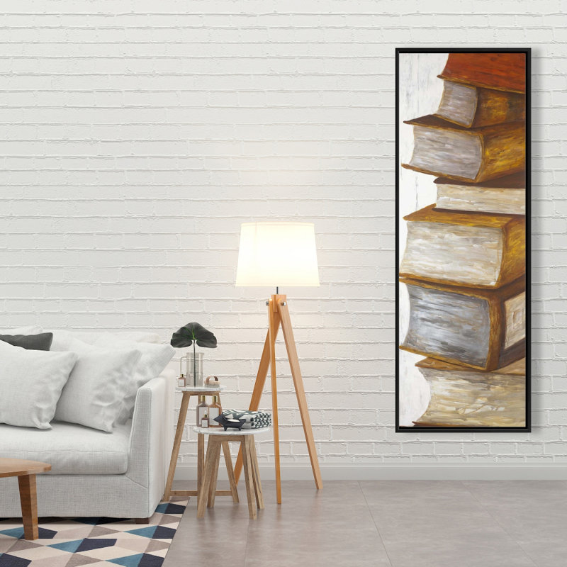 «Pile Of Books» sur toile, H 60 po x l 20 po
