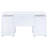 Rochelle White Computer Desk With 2 Drawers And Cabinet-1429781511