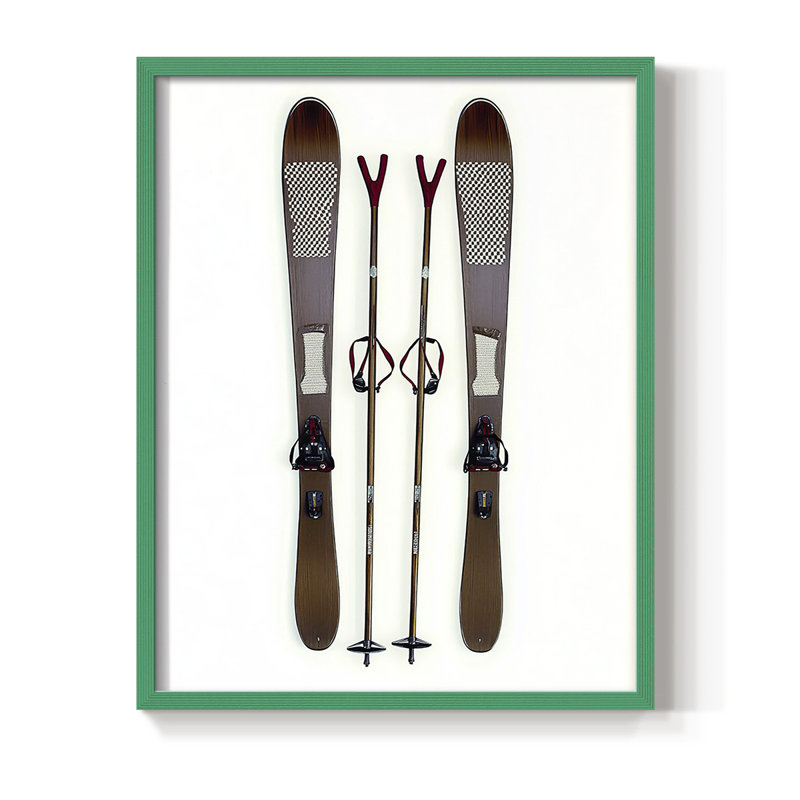 Reproduction encadrée - bois massif, H 15 po x l 12 po, Vert