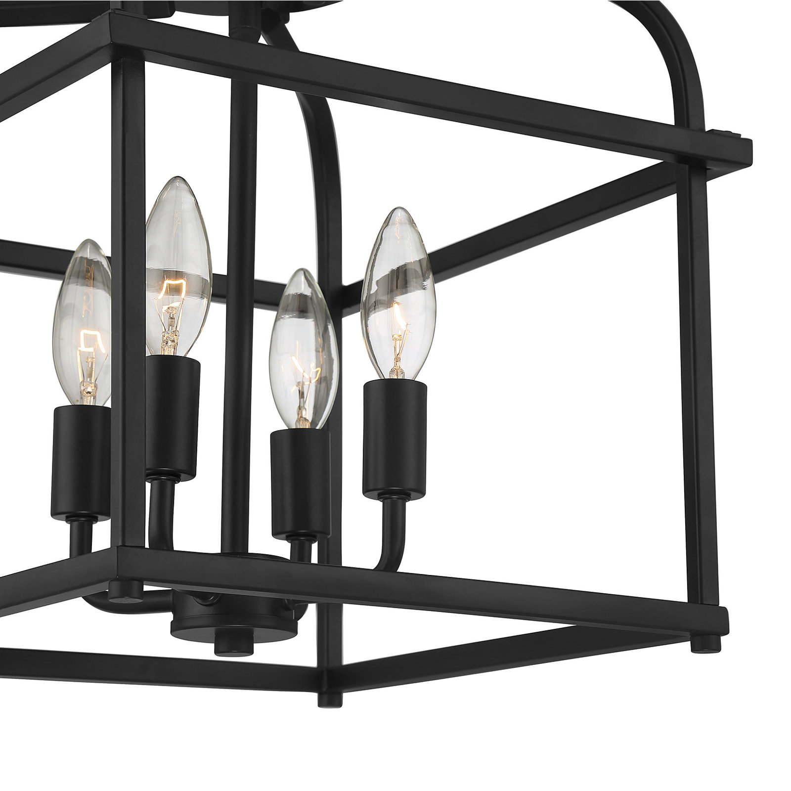 Condor 4-Light Semi Flush Mount, Matte Black
