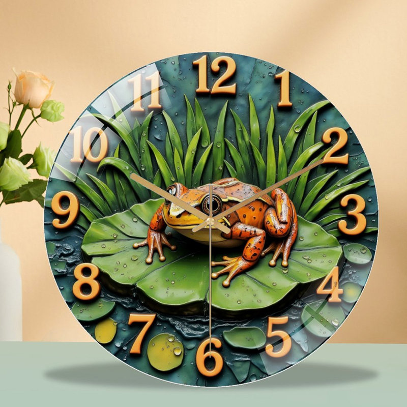 Horloge murale grenouille 12 po
