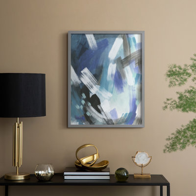 Aquatic Crosshatch II, reproduction encadrée - bois massif