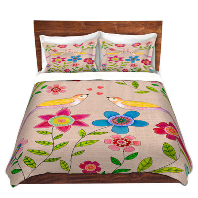 Polyester Floral Duvet Cover
